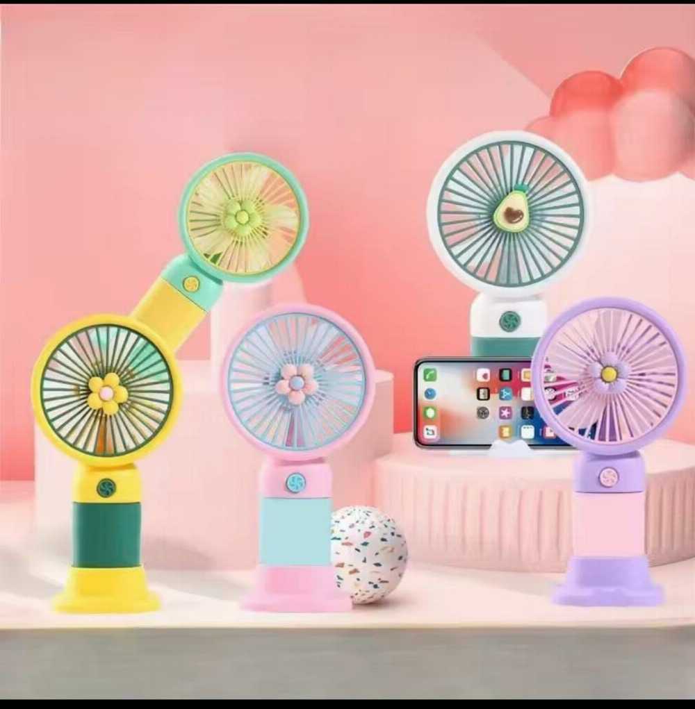 2-in-1 Mini USB Fan & Phone Stand – Ultra-Quiet Portable Fan